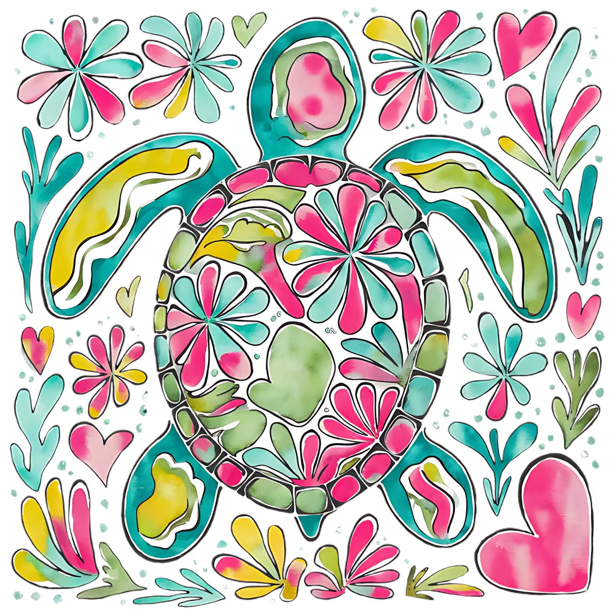 Watercolor Sea Turtle