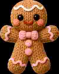 Faux Crochet Gingerbread Man