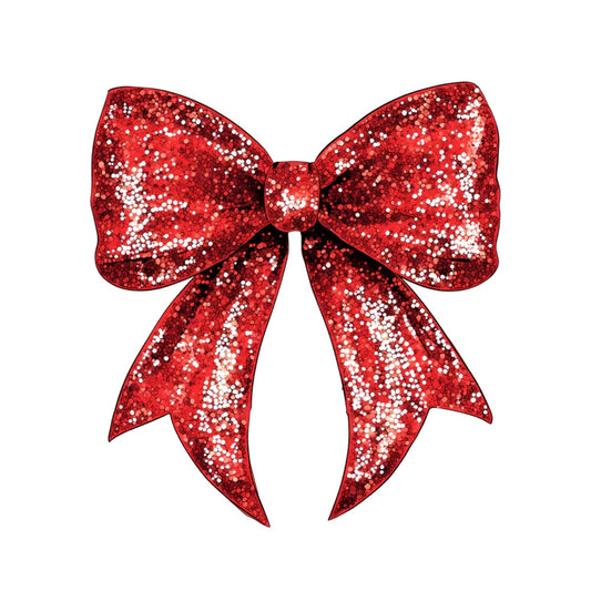 Red Glitter Bow