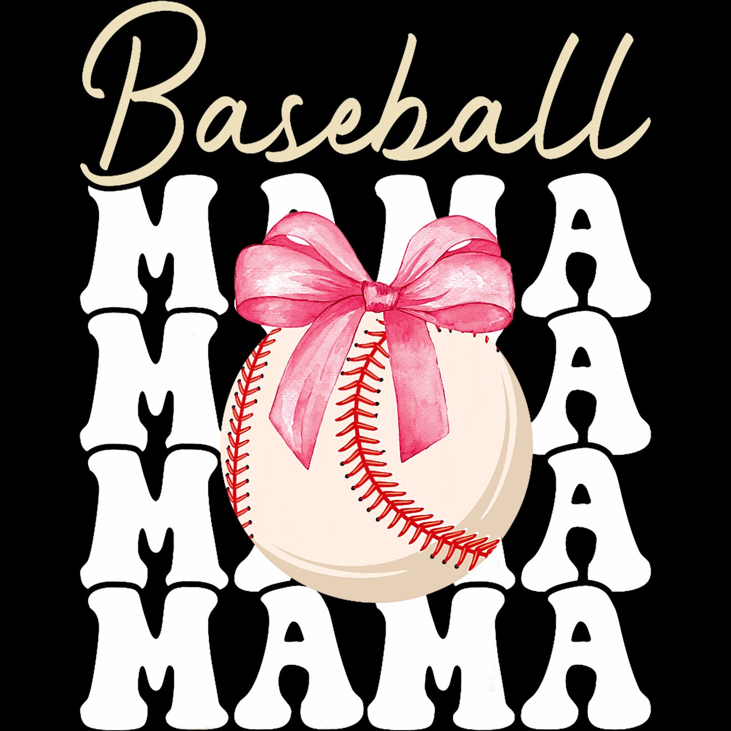 Baseball Mama Pink Bow