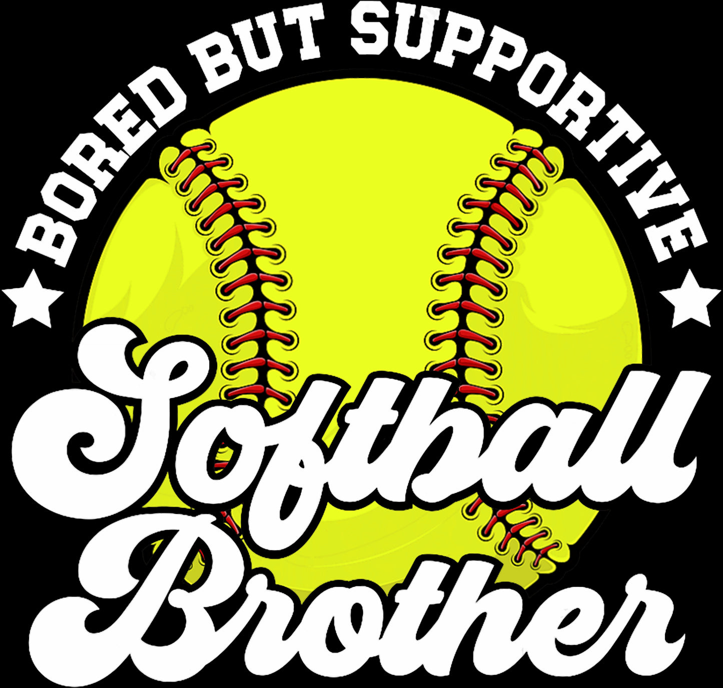 Bored But Supportive Softball Brother