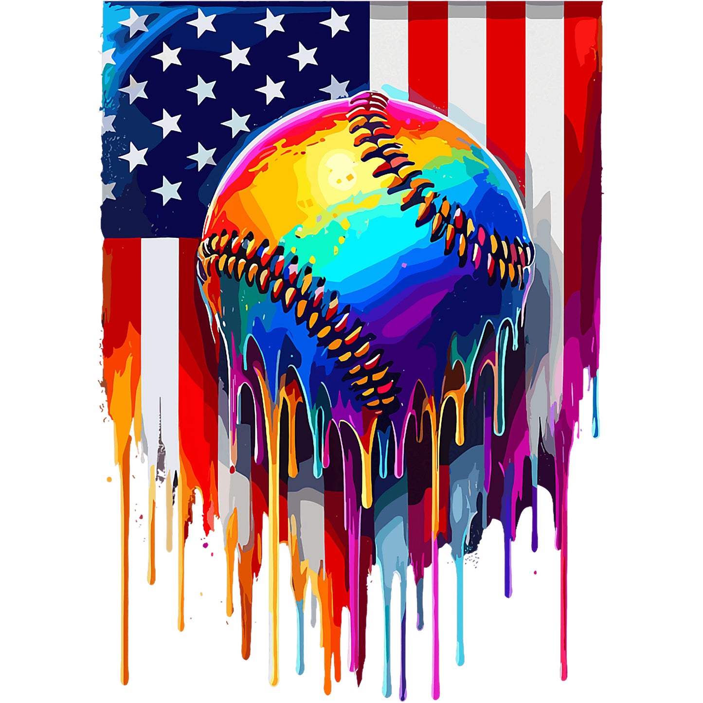 Flag & baseball