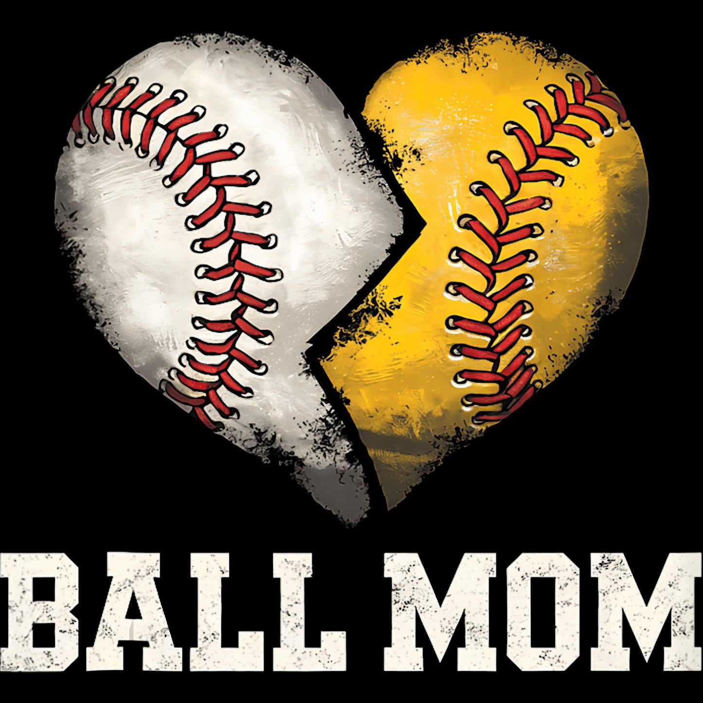 Ball Mom Base/Softball Heart