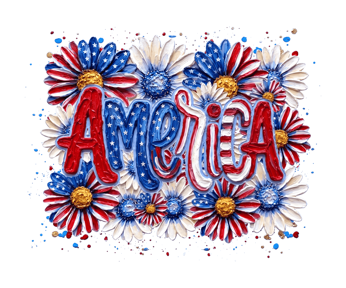 Floral America 4th of July