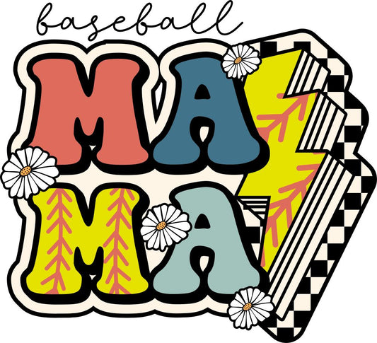 Retro Baseball Mama lightening