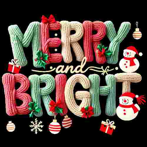 Faux Crochet Merry and Bright