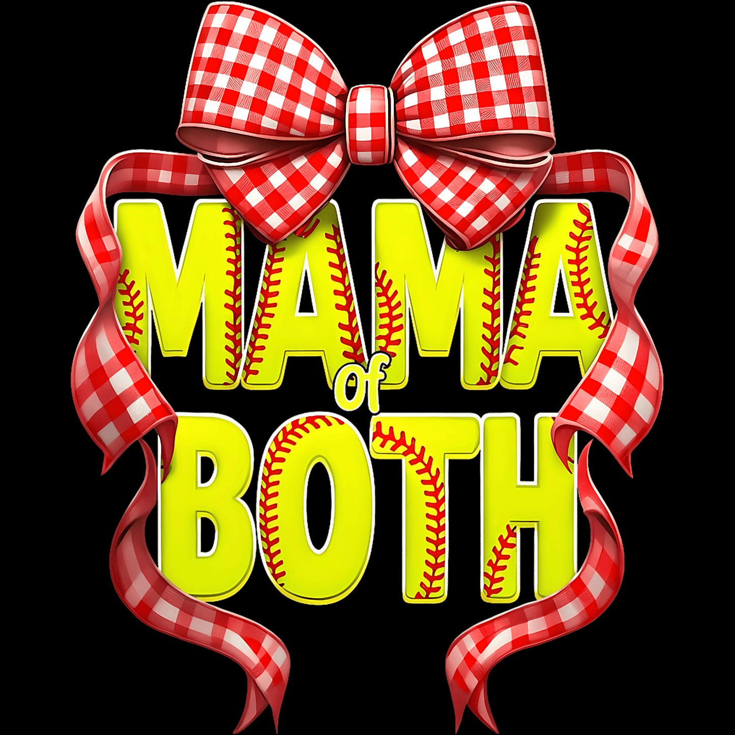 Red Check Bow Mama of both