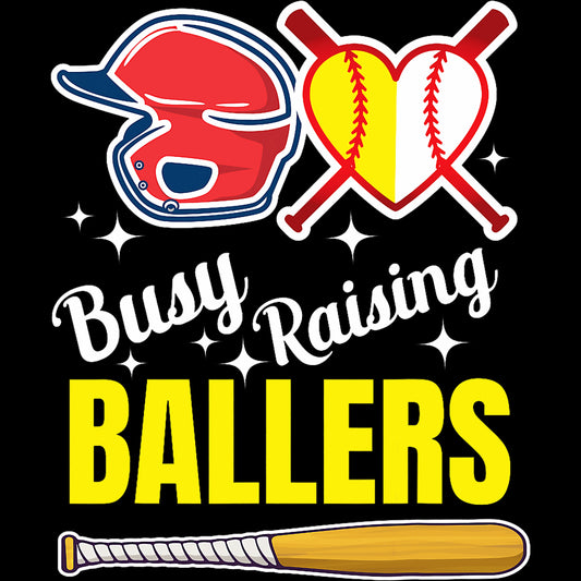 Base/Softball Heart Busy Raising Ballers