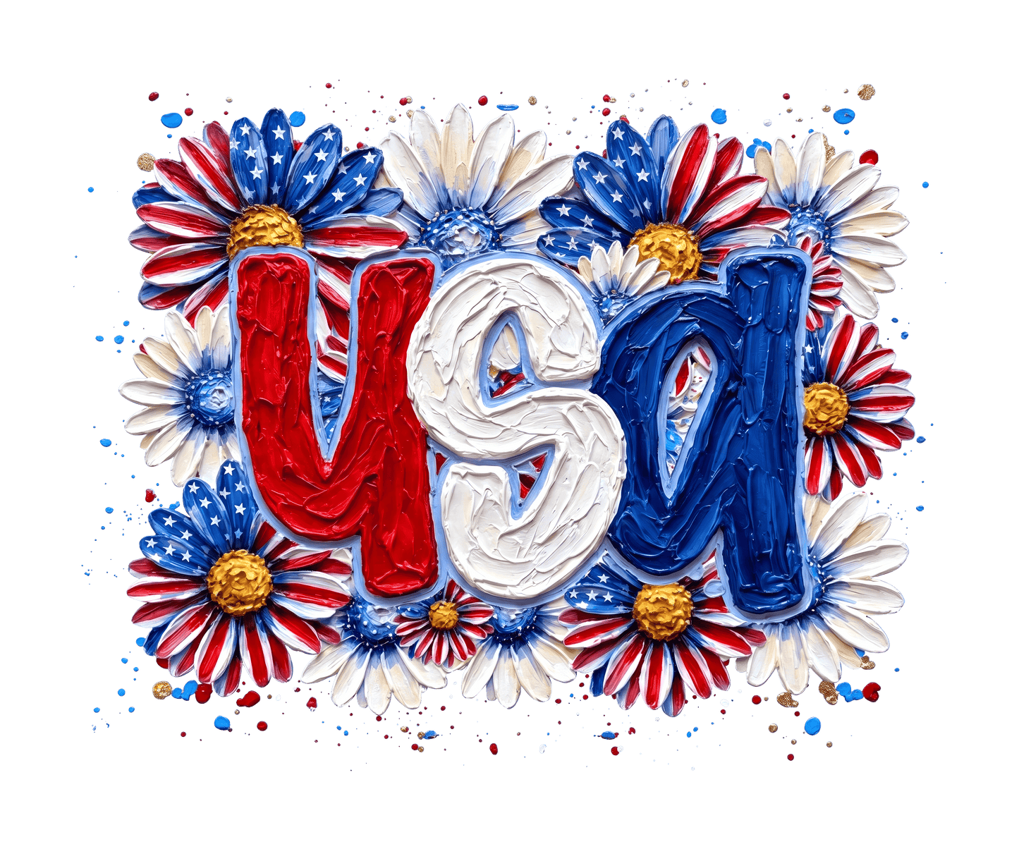Floral USA 4th of July