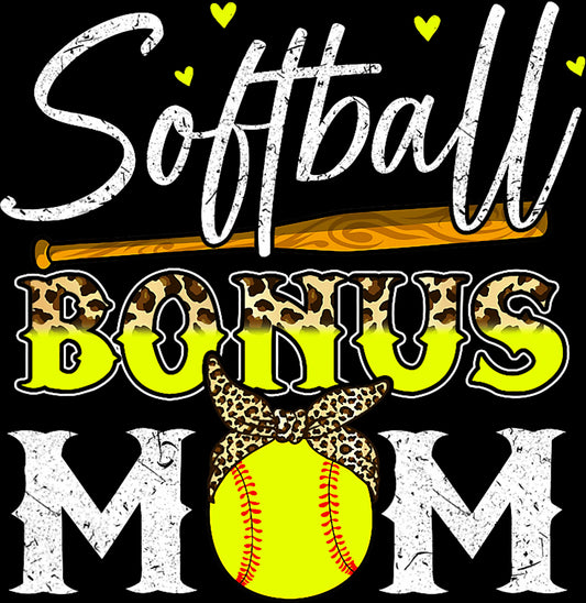 Leopard Print Softball Bonus Mom