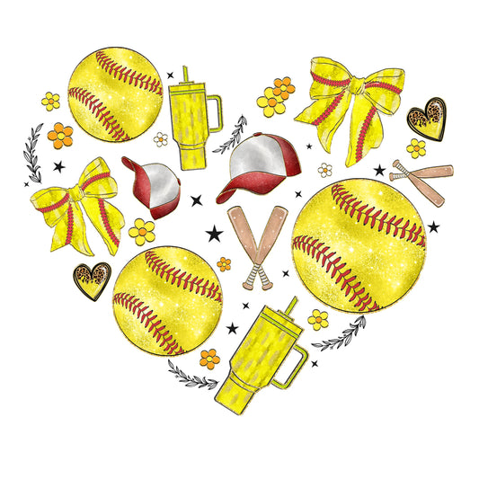 Softball Heart