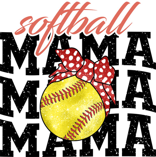 Softball Mama Black white speck