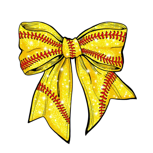 Softball Bling Bow