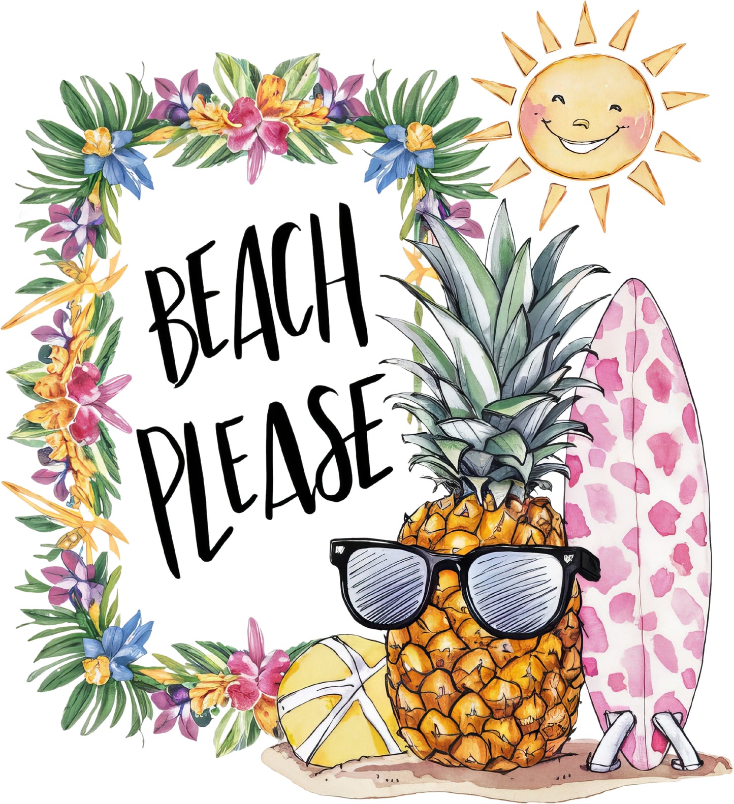 Beach Please Pineapple