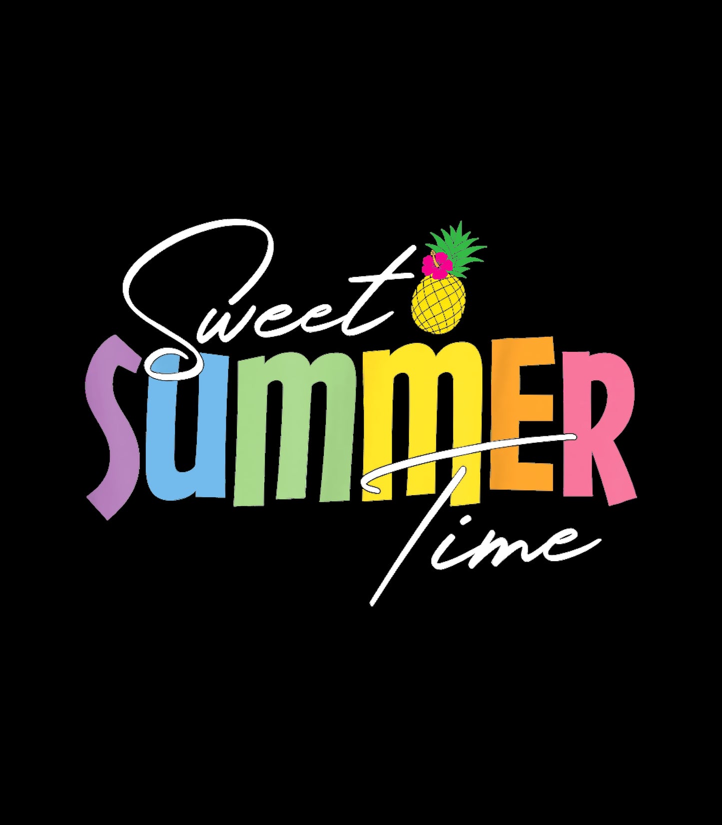 Colorful Sweet Summer Time Pineapple