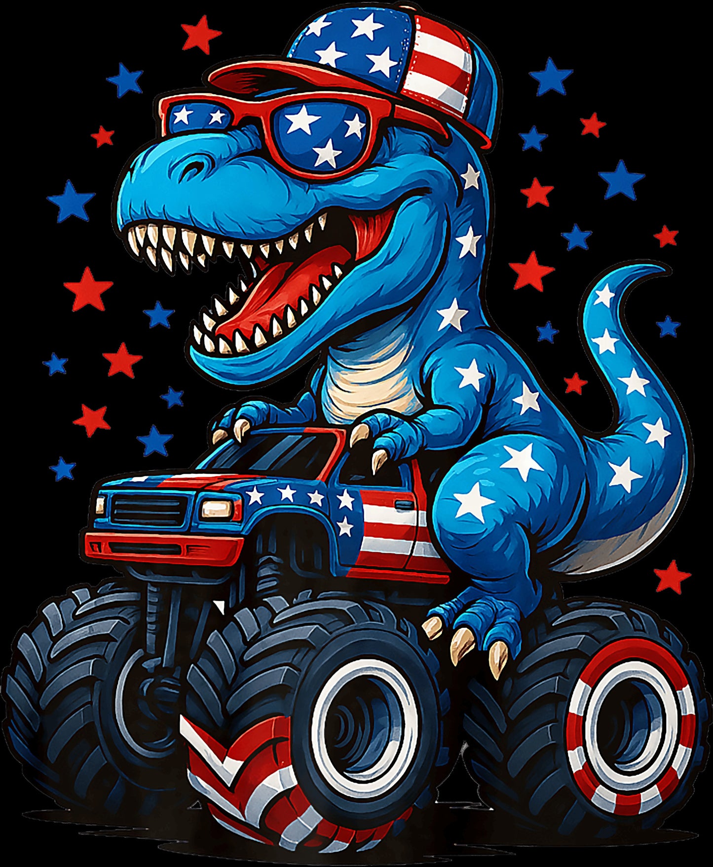 Dinosaur on Monster Truck USA