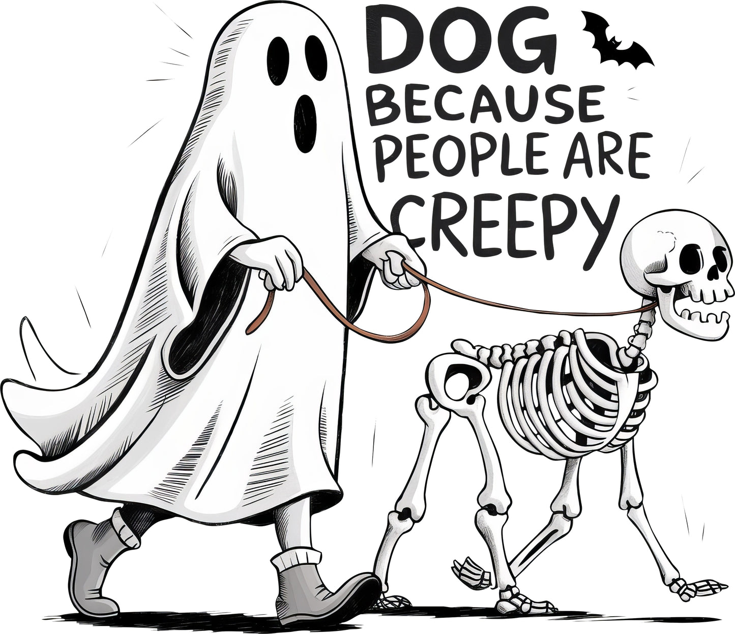 Dog Because people are creepy b/w