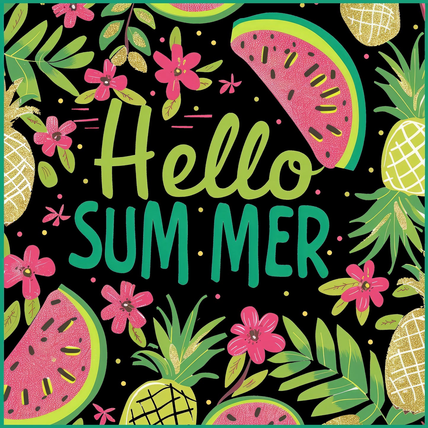 Hello Sumer Watermelon Pineapple