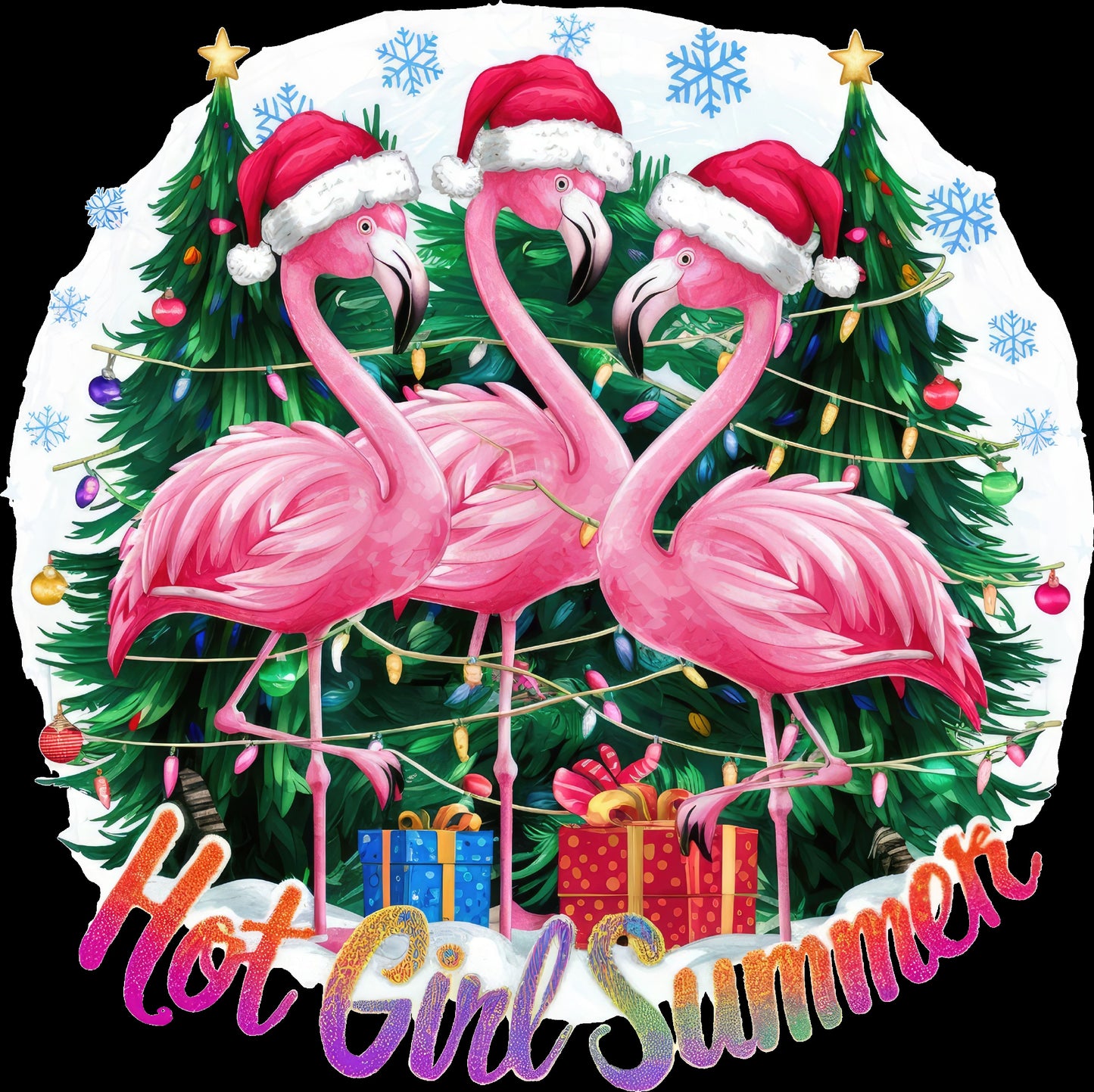 Hot Girl Summer Flamingo Christmas