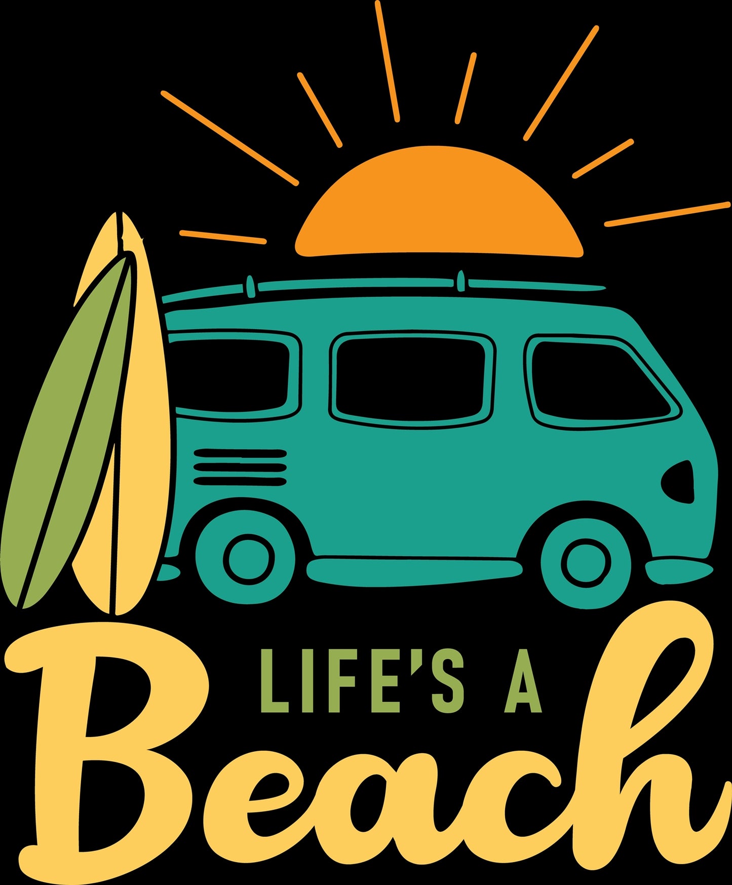 Life's a Beach Van Multiple Colors listed