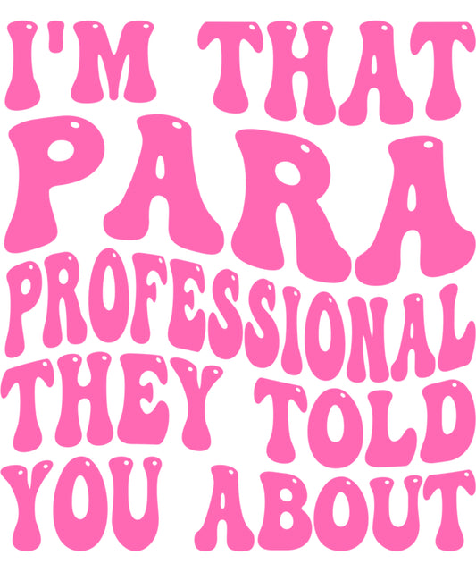Paraprofessional funny