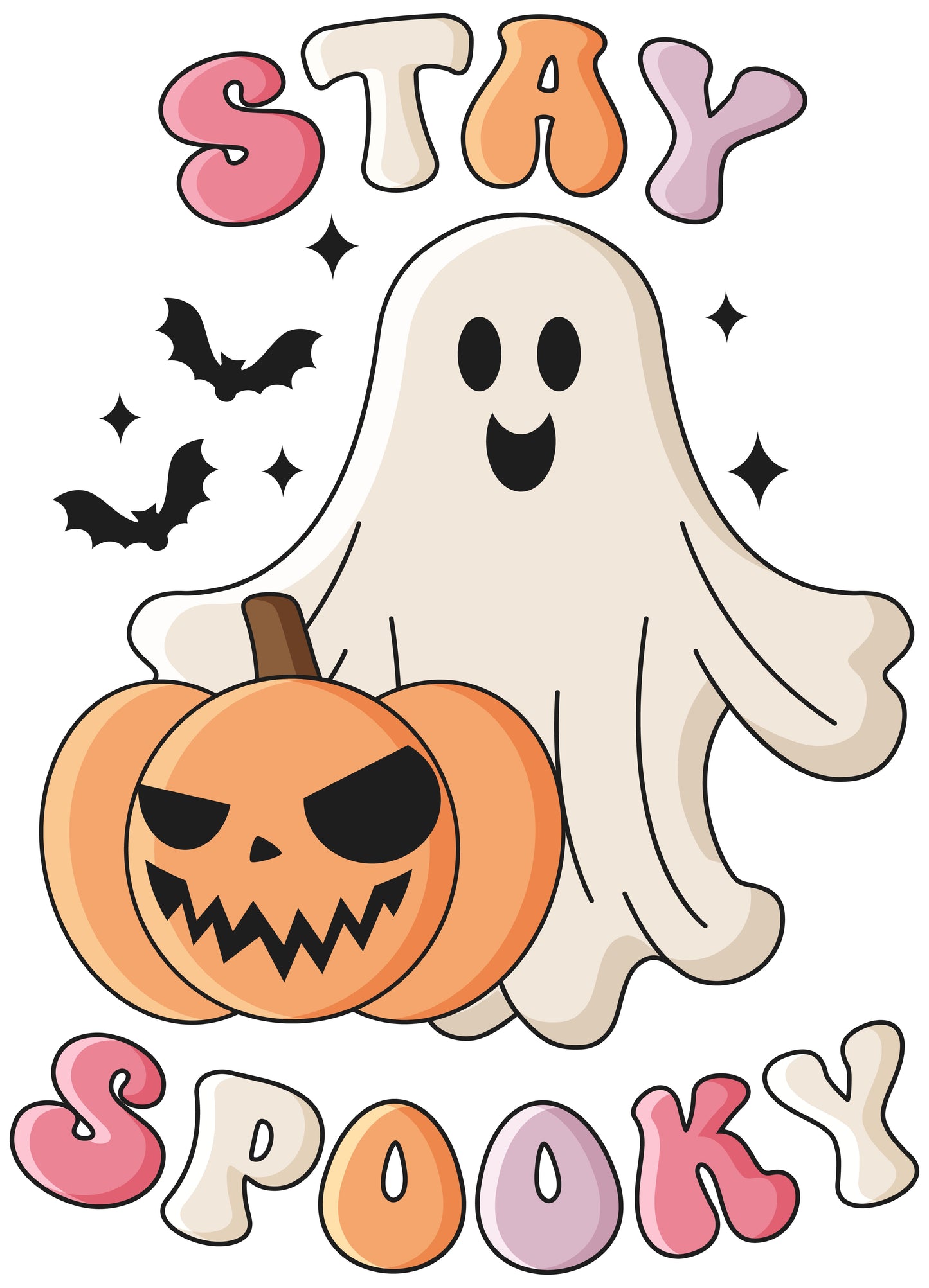 Retro Halloween Quote Stay Spooky