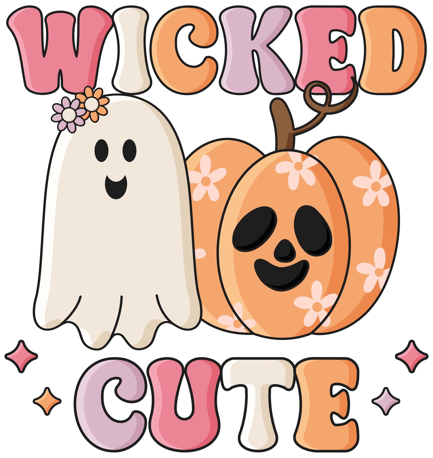 Retro Halloween Quote Wicked cute