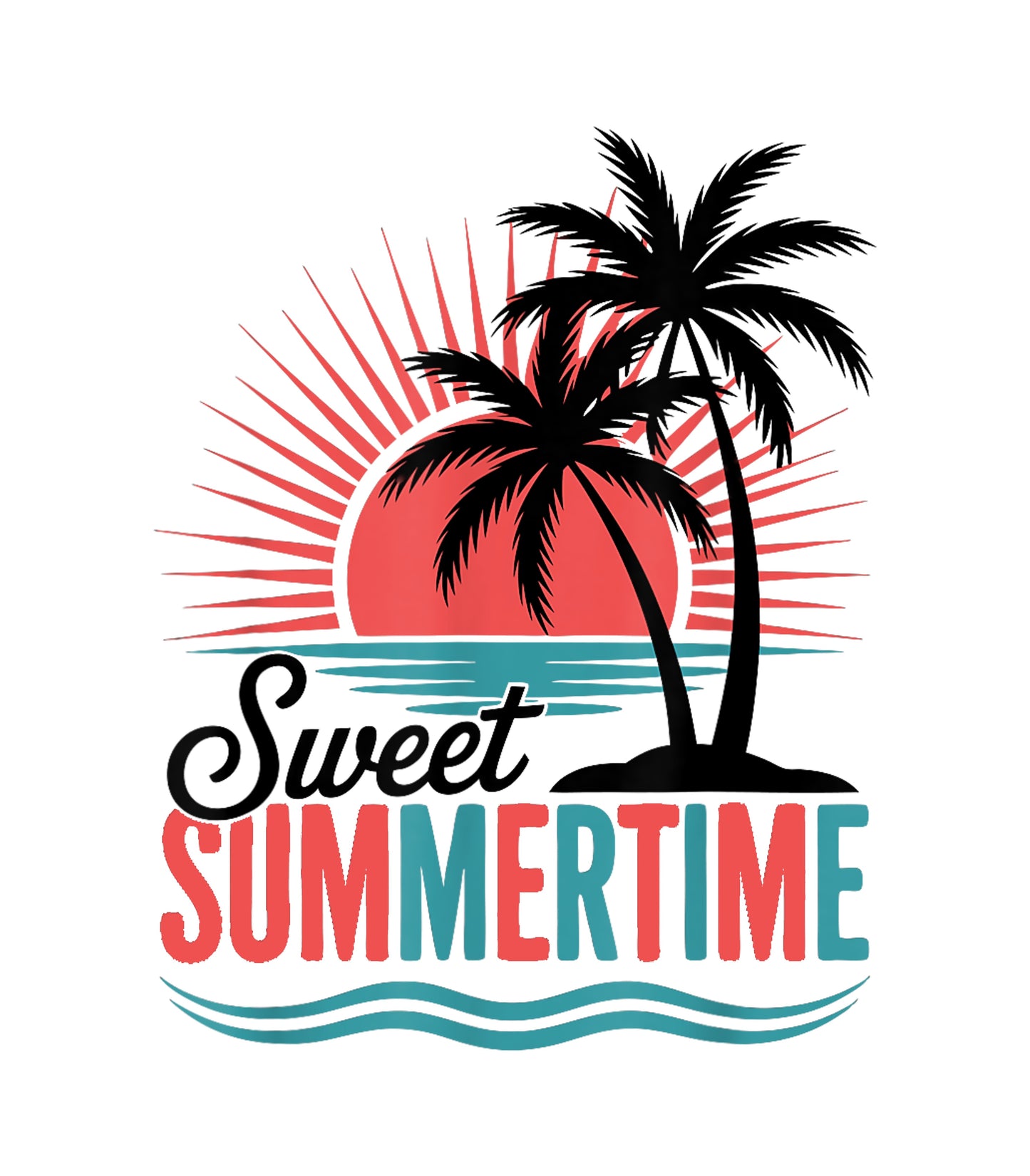 Retro Style Summer Beach