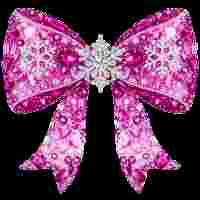 Rhinestone Christmas Bow PNG