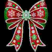 Rhinestone Christmas Bow 2