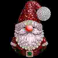 Rhinestone Christmas Gnome PNG