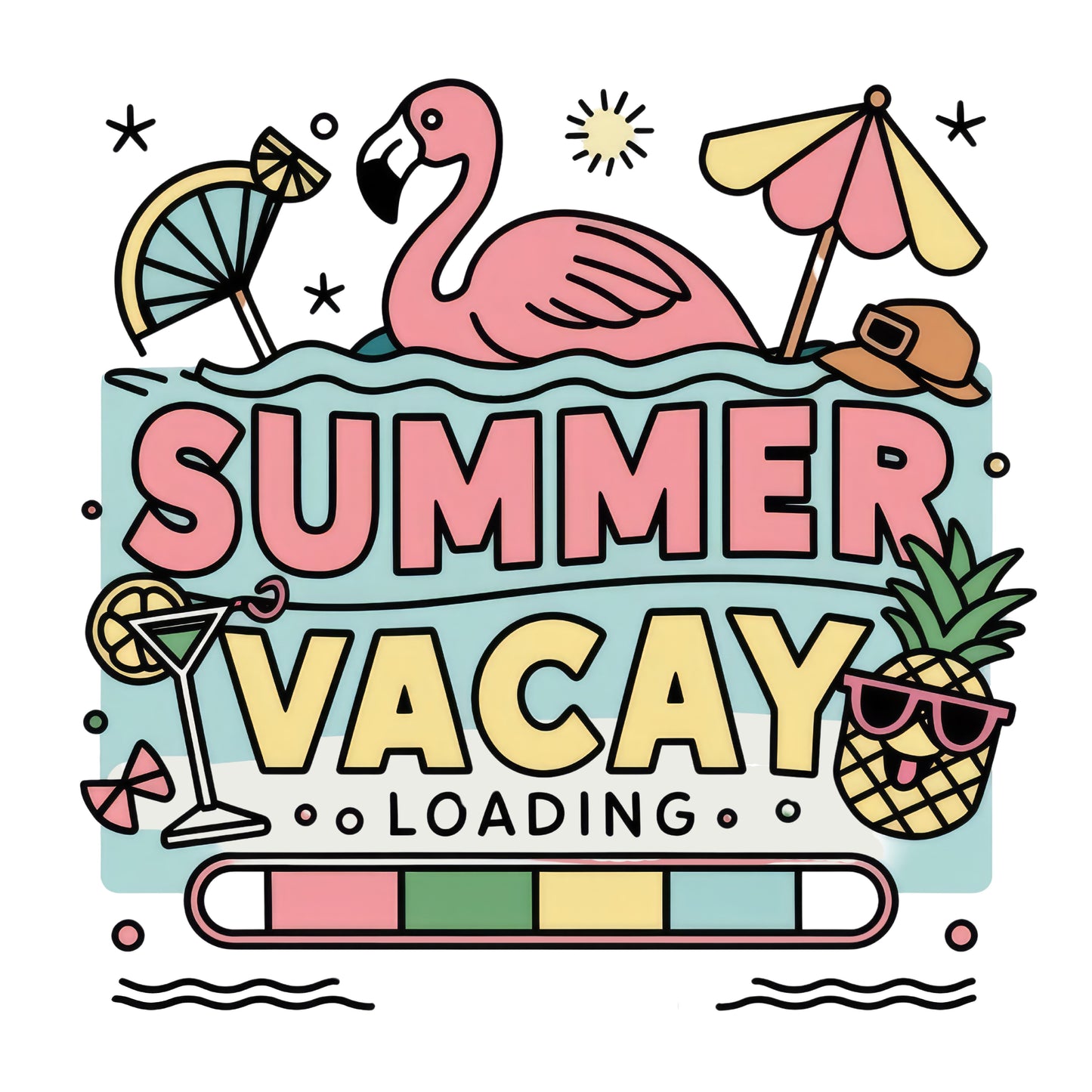 Summer Vacay Loading Flamingo