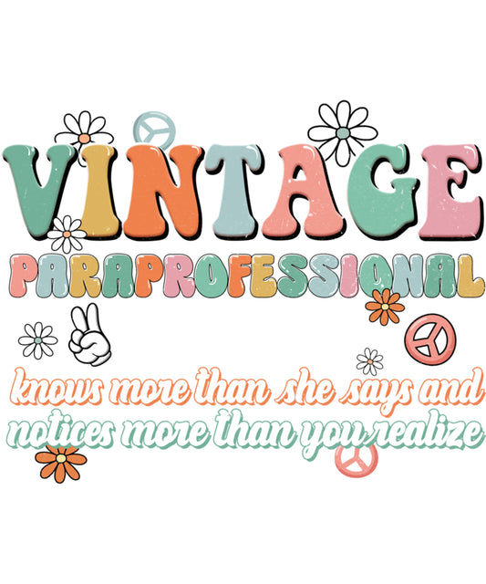 Vintage paraprofessional Educator