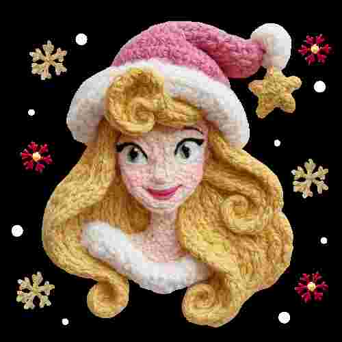 Faux Crochet Sleeping Beauty