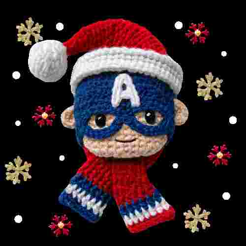 Faux Crochet Captain America