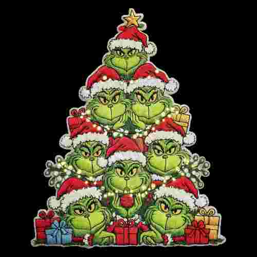 Faux Crochet Grinch Tree