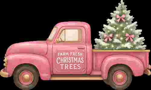 Farm Fresh Christmas Tree Pink Truck