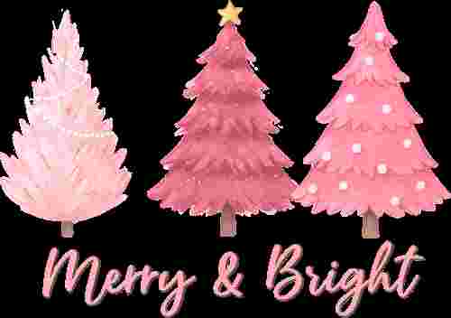 Merry and Bright Pink Trees