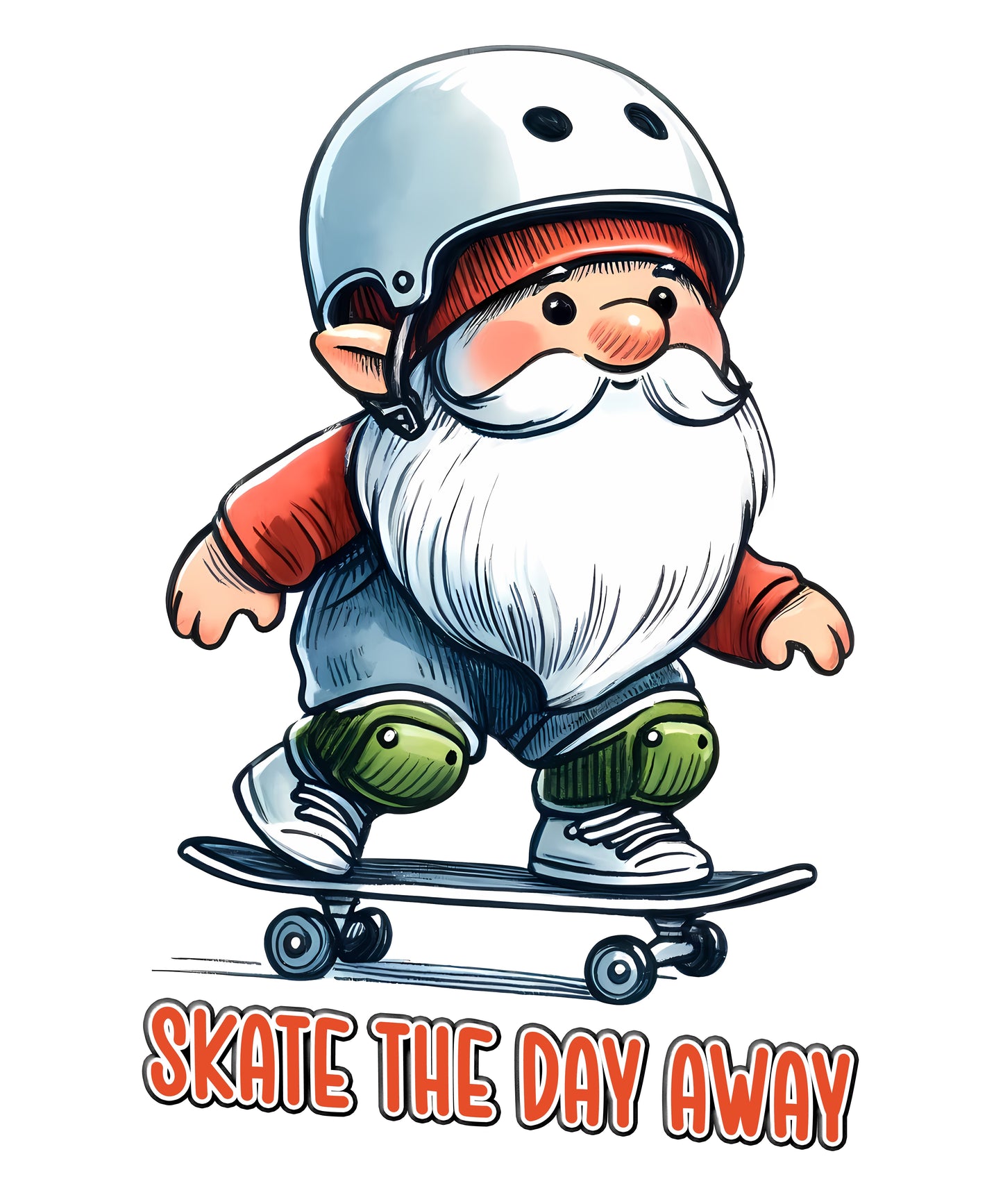 Skate the Day Away Gnome - DMDCreations