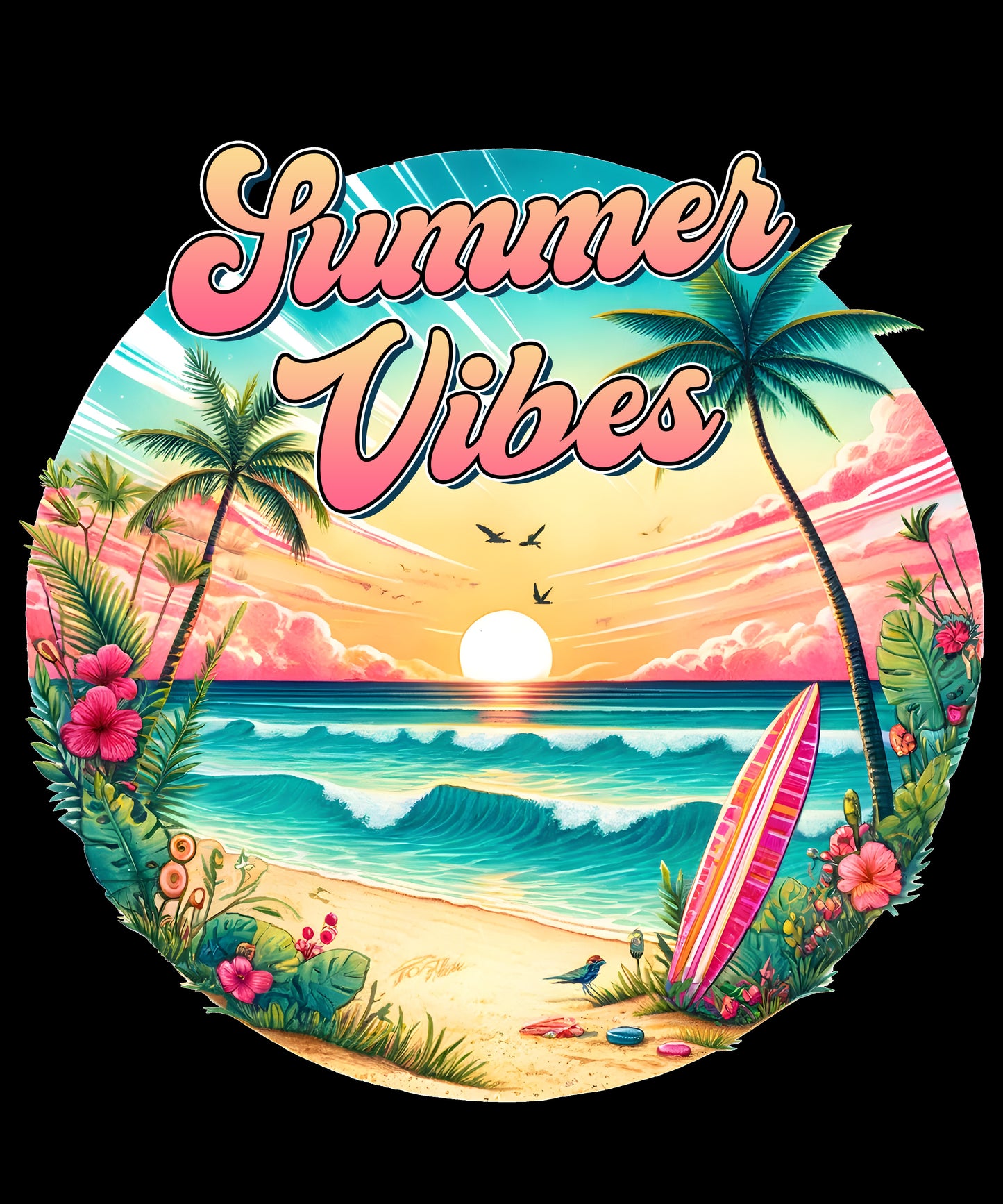 Summer Vibes Beach Circle - DMDCreations