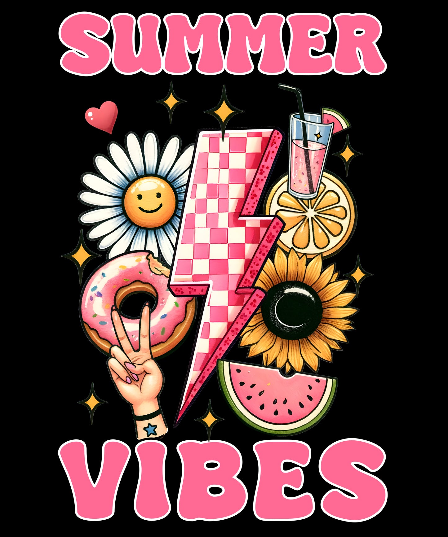 Summer Vibes Lightning Bolt - DMDCreations
