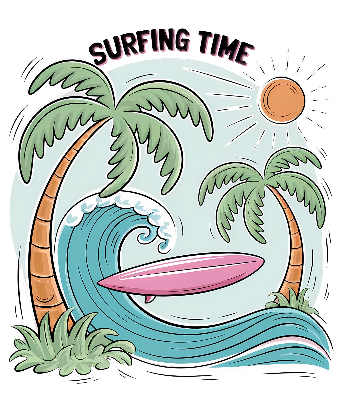 Surf Time Pink Board