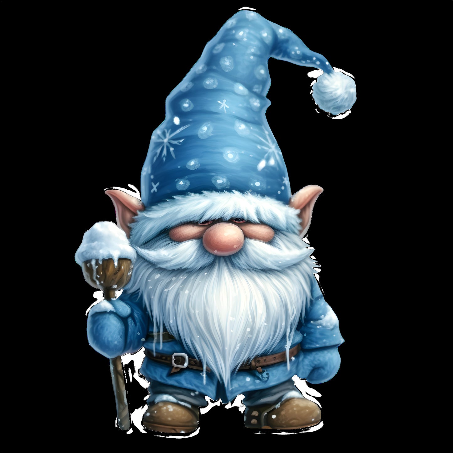 Blue Gnome with Stick
