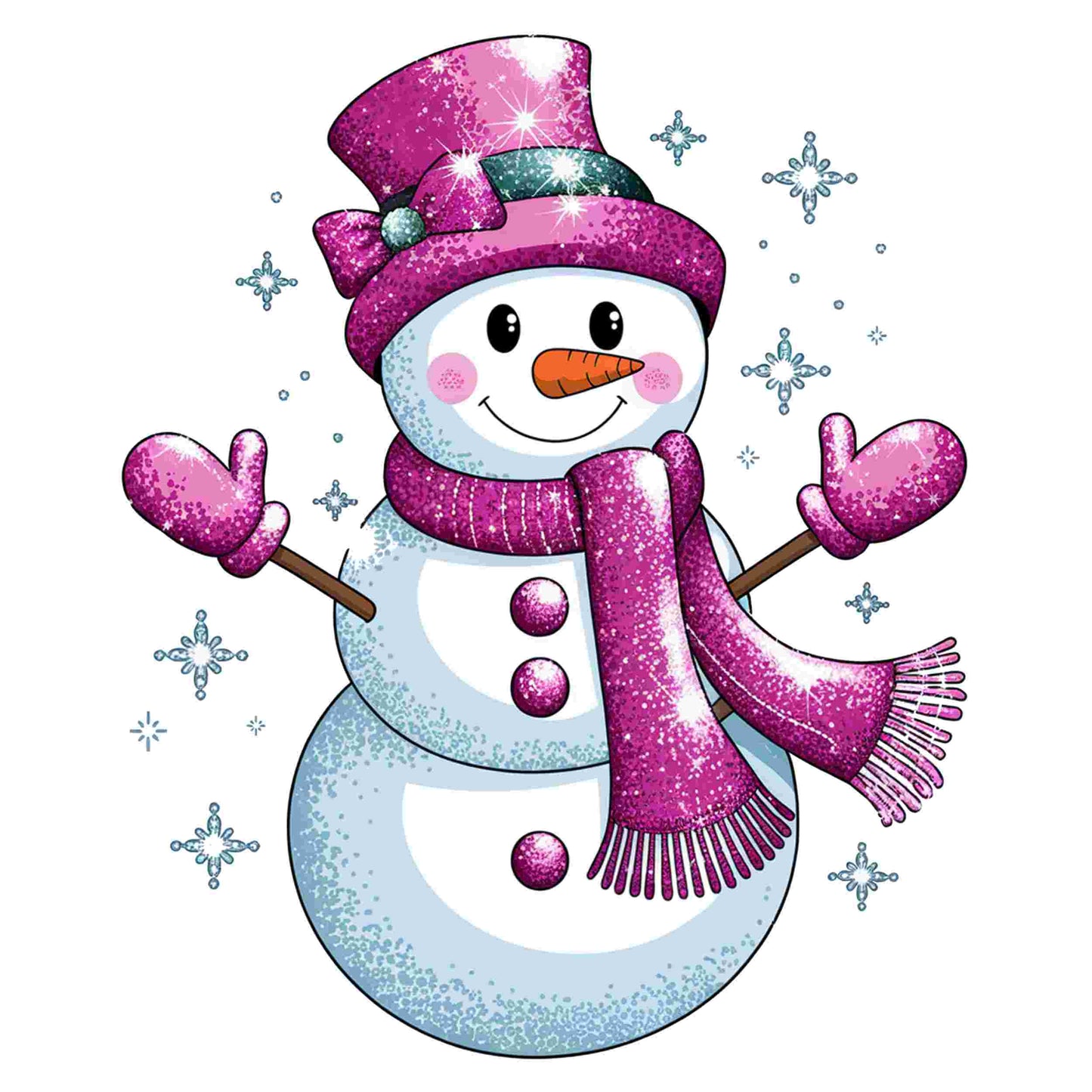 Pink Snowman Snow