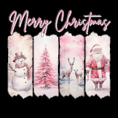 Retro Block Merry Christmas scene