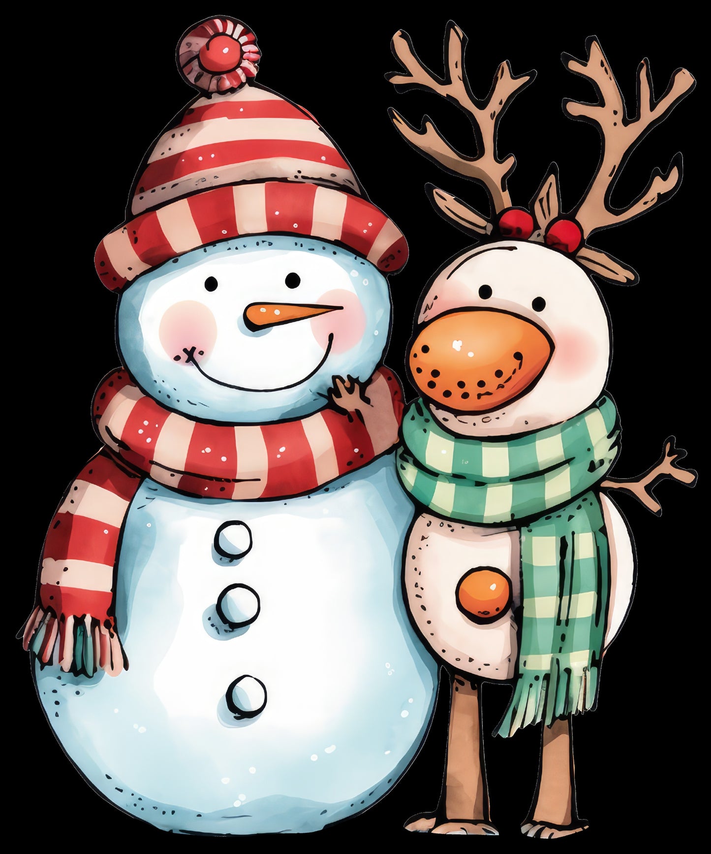 Snowman & Reindeer