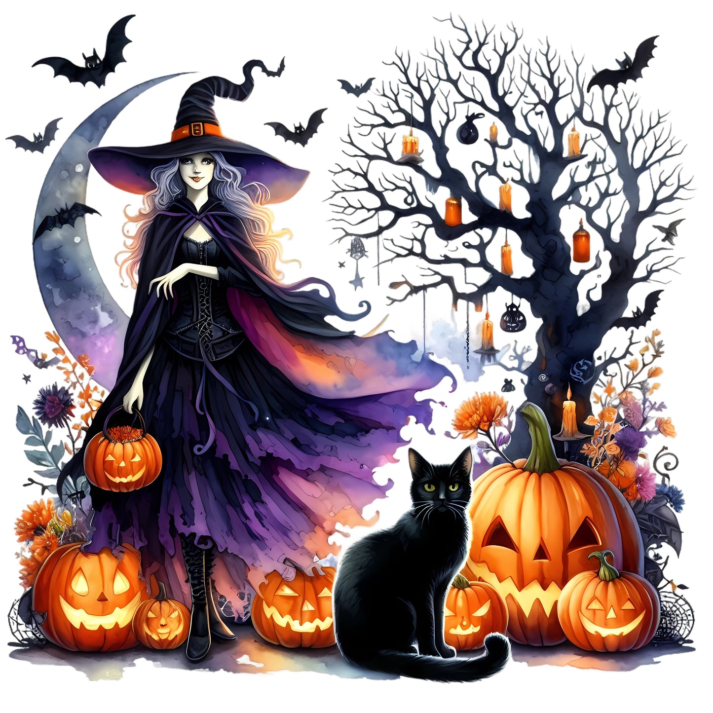 Witch and Candle Tree