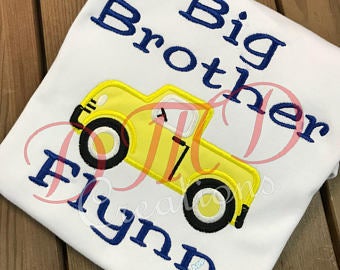 Big Brother Shirt, Big Brother with Truck Shirt - DMDCreations