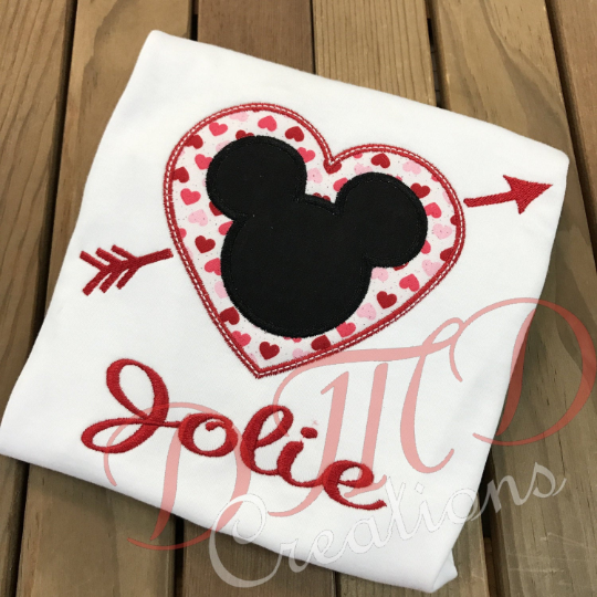 Mickey Mouse Heart Shirt, Valentine Mickey Mouse Shirt - DMDCreations