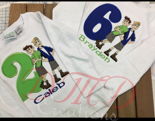 Personalized Wild Kratts Shirts, Wild Kratts Birthday Shirt, PBS Characters, - DMDCreations